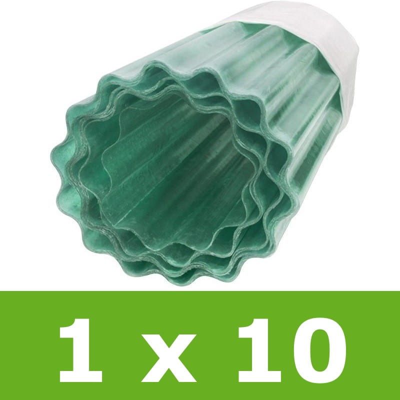 Poliester w rolce falisty 1 x 10 m - zielony