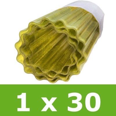 Poliester w rolce falisty 1 x 30 m - żółty