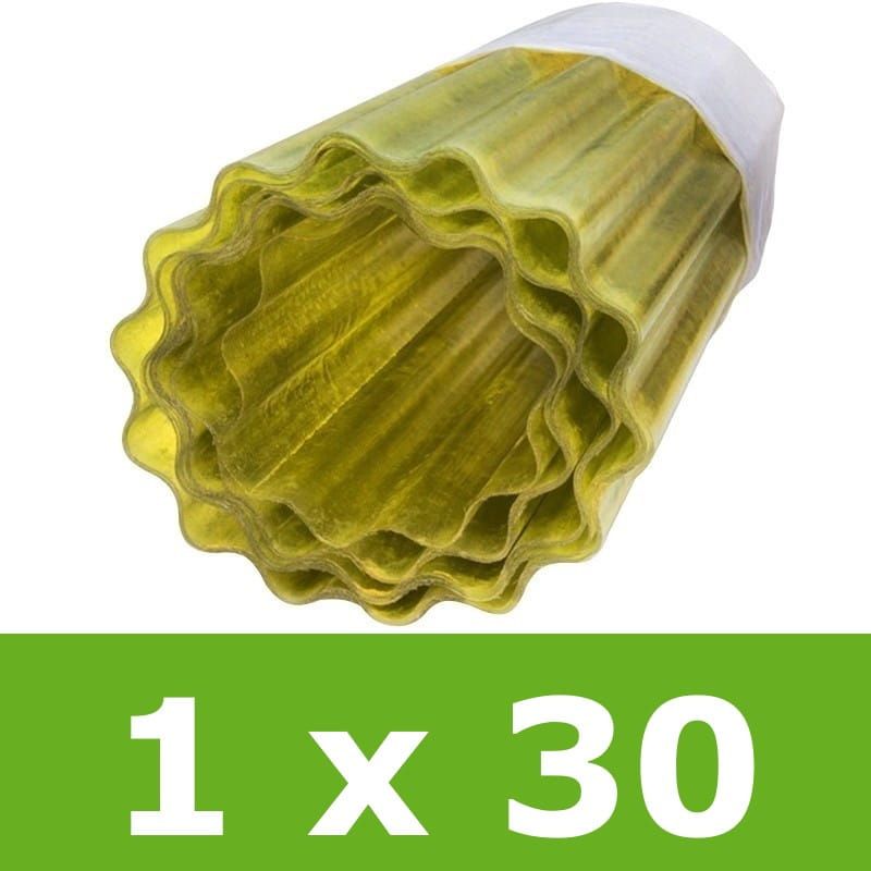 Poliester w rolce falisty 1 x 30 m - żółty