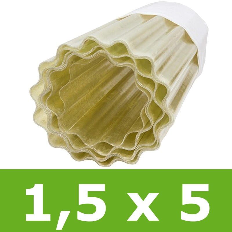 Poliester w rolce falisty 1,5 x 5 m - przezroczysty