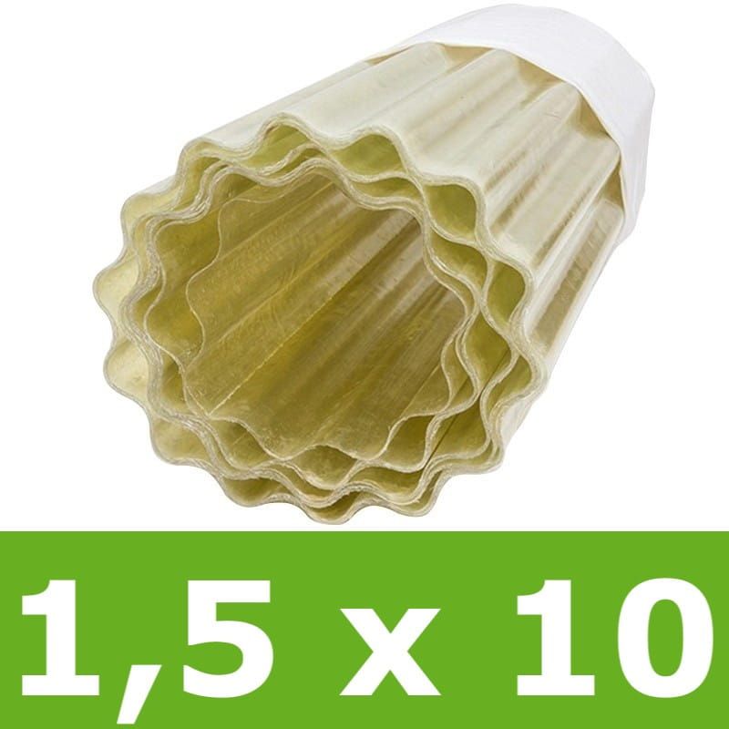 Poliester w rolce falisty 1,5 x 10 m - przezroczysty