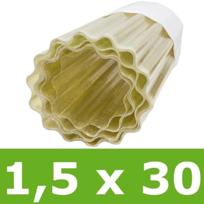 Poliester w rolce falisty 1,5 x 30 m - przezroczysty