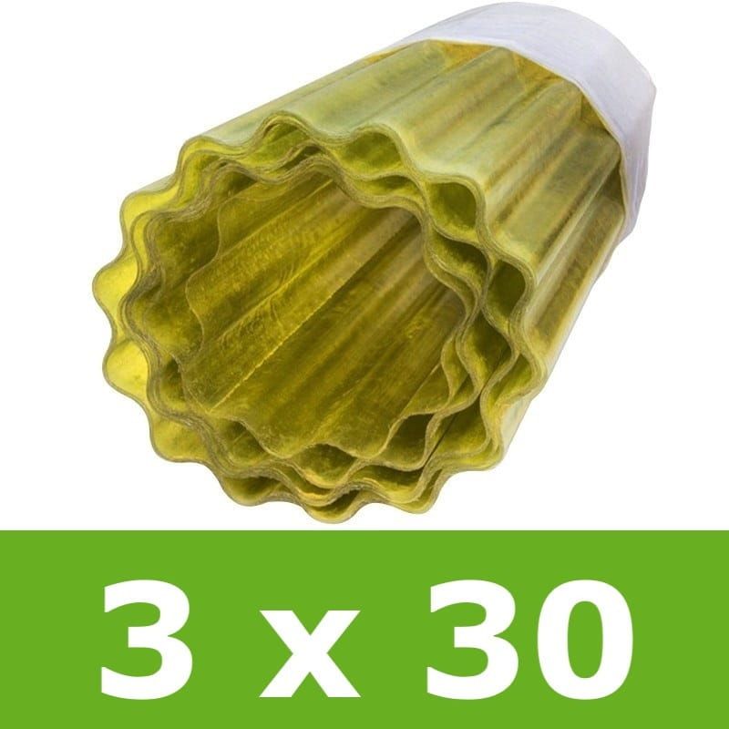 Poliester w rolce falisty 3 x 30 m - żółty