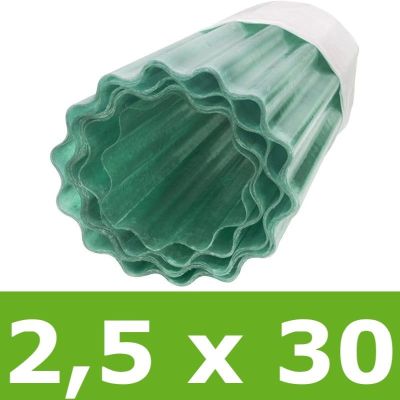 Poliester w rolce falisty 2,5 x 30 m - zielony