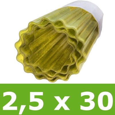 Poliester w rolce falisty 2,5 x 30 m - żółty