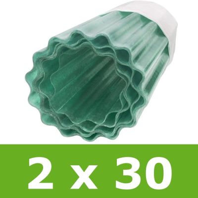 Poliester w rolce falisty 2 x 30 m - zielony