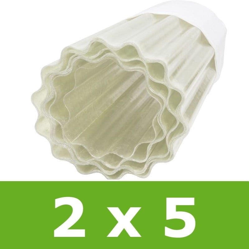 Poliester w rolce falisty 2 x 5 m - mleczny