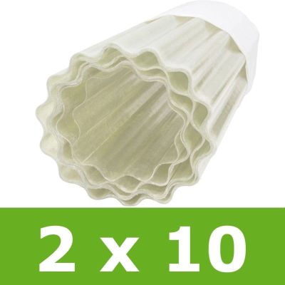 Poliester w rolce falisty 2 x 10 m - mleczny