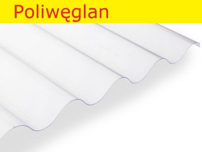 Płyta PC Sinus (fala) gradoodporna 2500 x 900 mm - przezroczysta