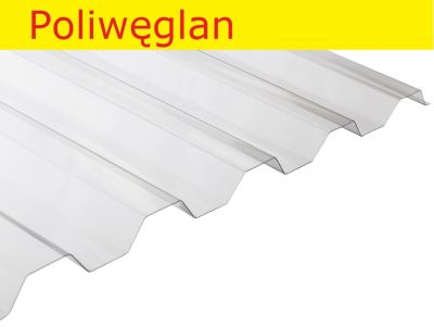 Płyta PC Trapez gradoodporna 2000 x 1026 mm - przezroczysta