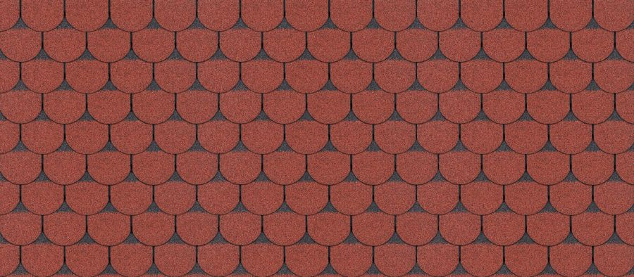 Gont bitumiczny karpiówka GUTTATEC (3 m²/op) - czerwony