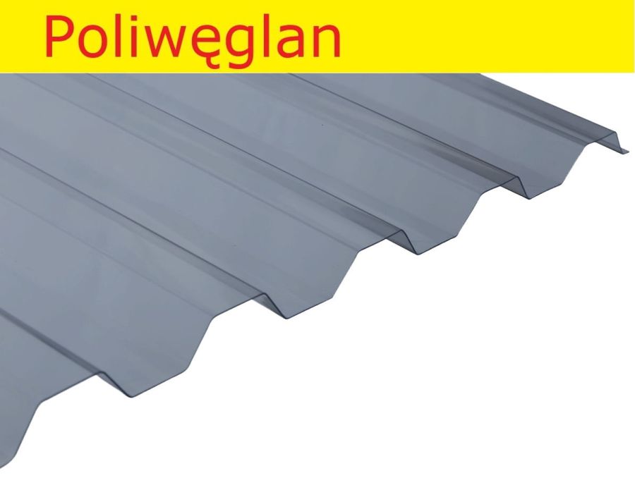 Płyta PC Trapez gradoodporna 2500 x 900 mm - grafitowa