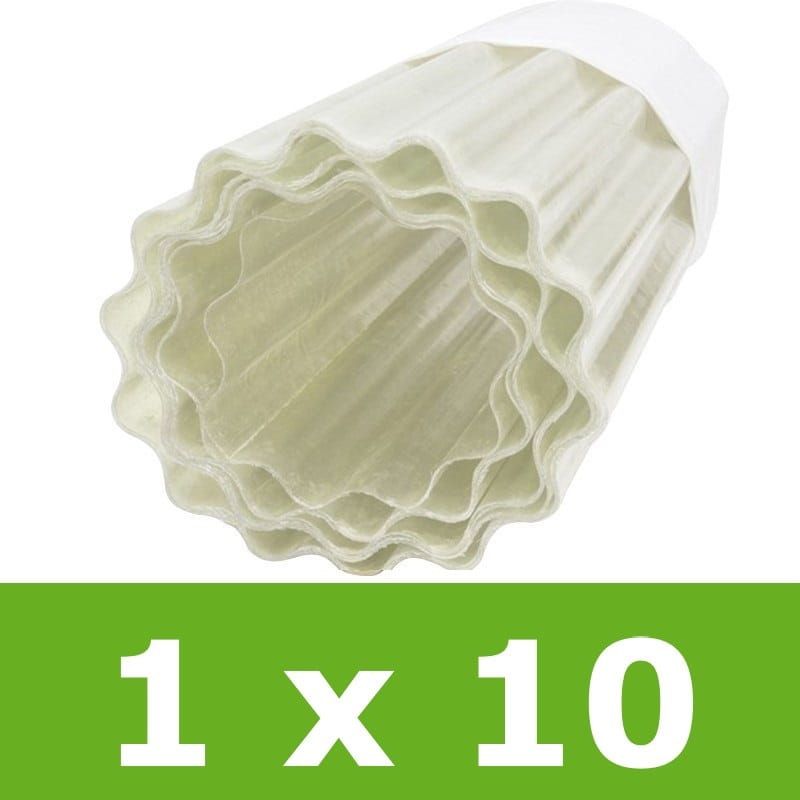 Poliester w rolce falisty 1 x 10 m - mleczny