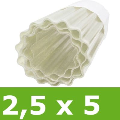 Poliester w rolce falisty 2,5 x 5 m - mleczny