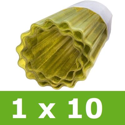 Poliester w rolce falisty 1 x 10 m - żółty