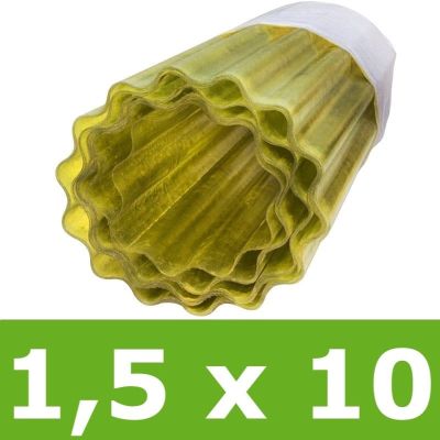 Poliester w rolce falisty 1,5 x 10 m - żółty