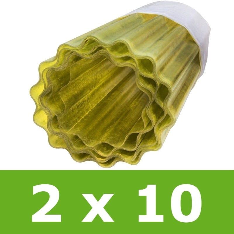 Poliester w rolce falisty 2 x 10 m - żółty