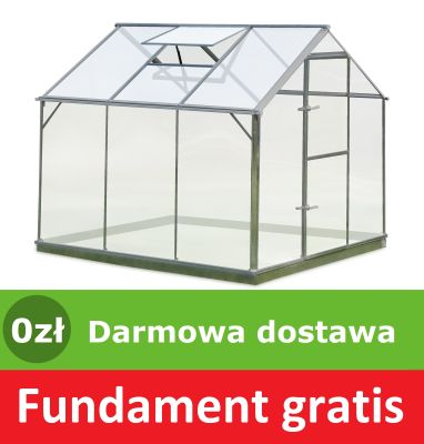 Szklarnia Alu Typ F3 - 2,3 m  x 2,28 m + fundament
