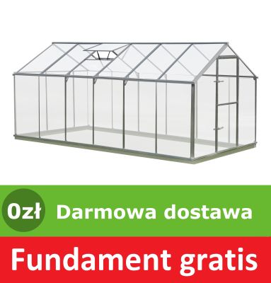 Szklarnia Alu Typ F6 - 2,3 m  x 4,48 m + fundament