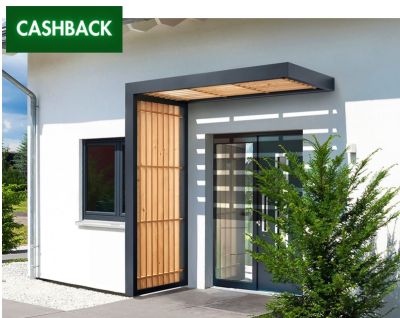 Gutta BS Timber-Line 200 x 90 x 12,5 cm z panelem bocznym - Antracyt
